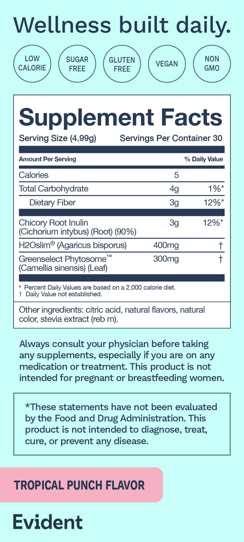 Metabolism Booster Nutrition Label Mobile